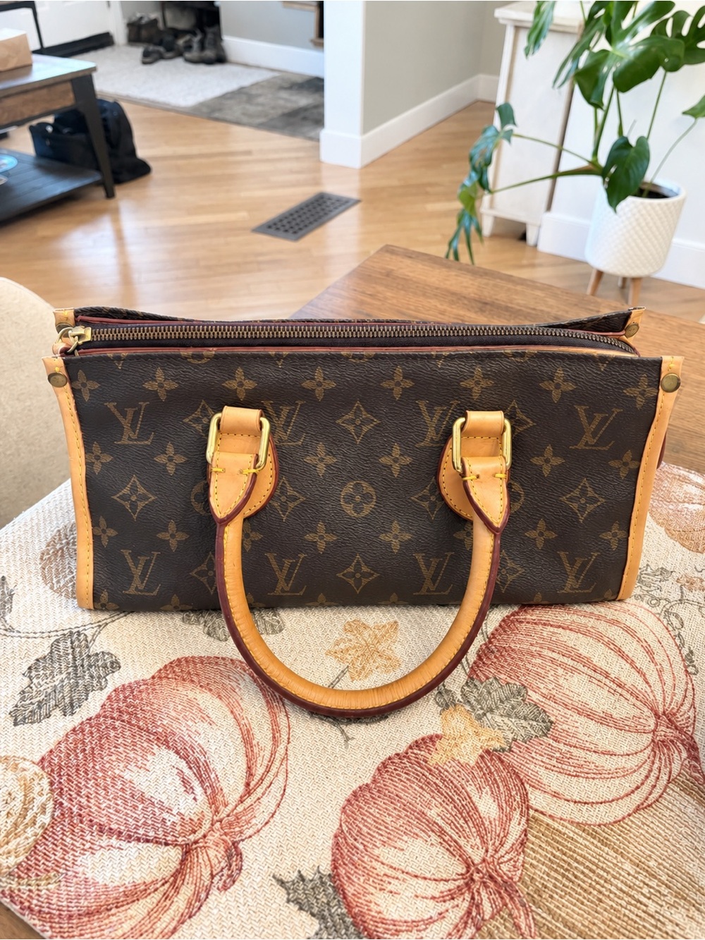 Louis Vuitton Monogram Popincourt Top-Handle Bag in Brown and Tan